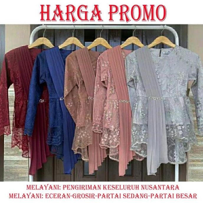Atasan Kebaya Selendang Muslim Wanita / Kebaya Promo Modern H24