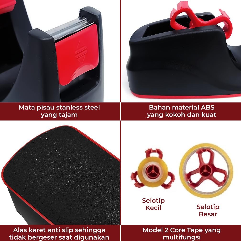 

Tape Dispenser Jumbo Cutting Paper Holder Pemotong Selotip Ukuran Besar Perekat Kertas