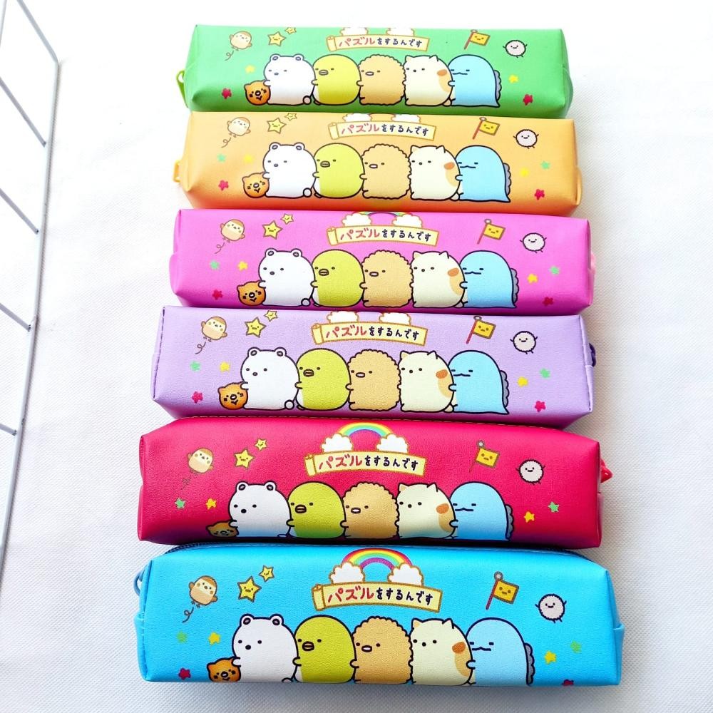 

12 Pcs Kotak Pensil Anak Tempat Pensil Mini Motif Printing Lucu Grosir 1 Lusin