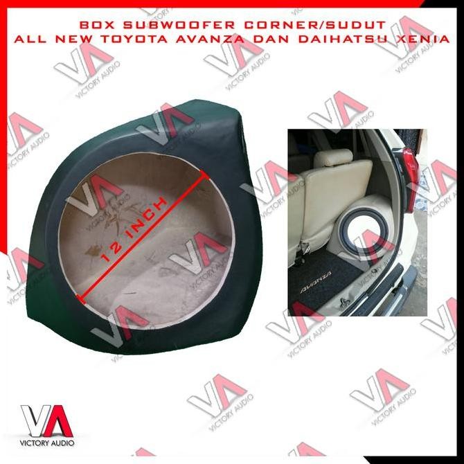 Box Sudut Bahan MDF 18mm Subwoofer Mobil 12 Inch All New Avanza Xenia