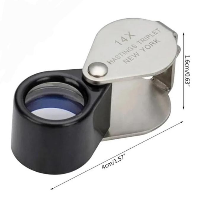 Kaca Pembesar Alat Cek Perhiasan Batu Permata Berlian Diamond Loupe Mikroskop Good Quality Import Or