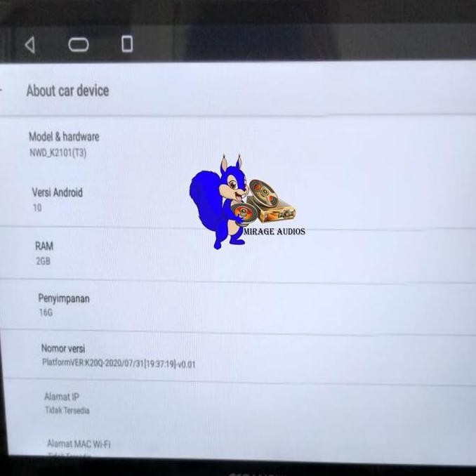 Head Unit Android Erta / Swift Sansui 9 inch Plug And Play