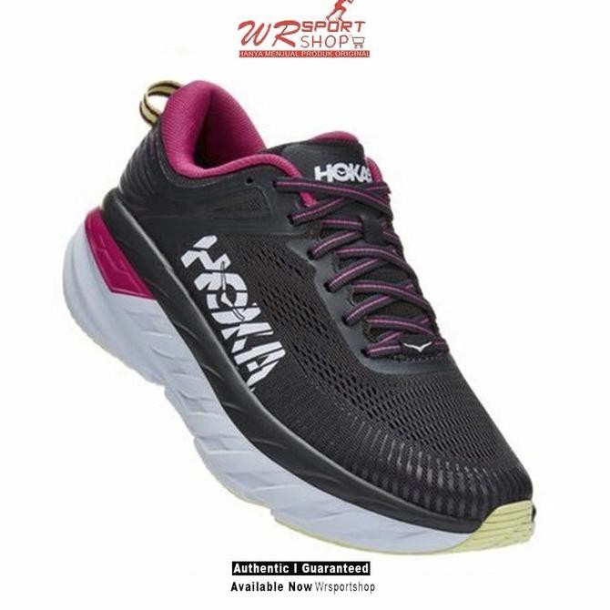 Promo Hoka One One Bondi 7 Womens Running - Blue Graphite ORIGINAL COD