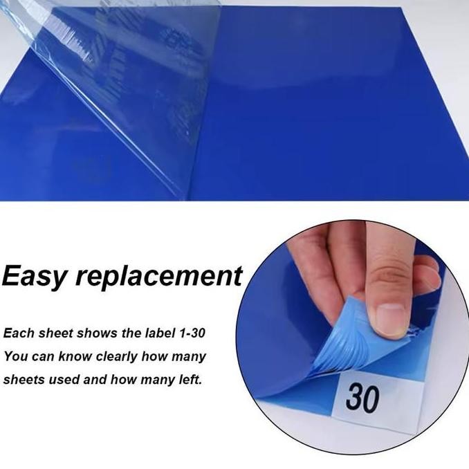 

Sticky Mat 24 X 36 Cm Perekat Debu Isi 10 Mats 300 Layer