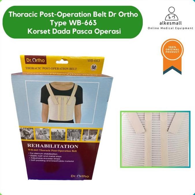 Dr. Ortho Korset Dada Pasca Operasi Wb-663 Stabilisasi Tulang Dada Bahan Elastis Nyaman Size M L Xl 