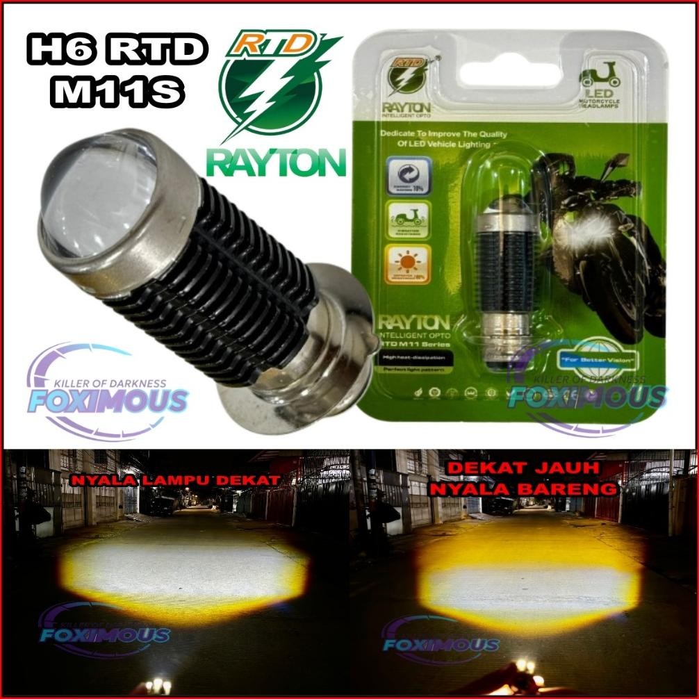 Lampu Led H6 M11S RTD Rayton High lo Putih Kuning 2 Warna AC DC H6 Laser Rayton RTD