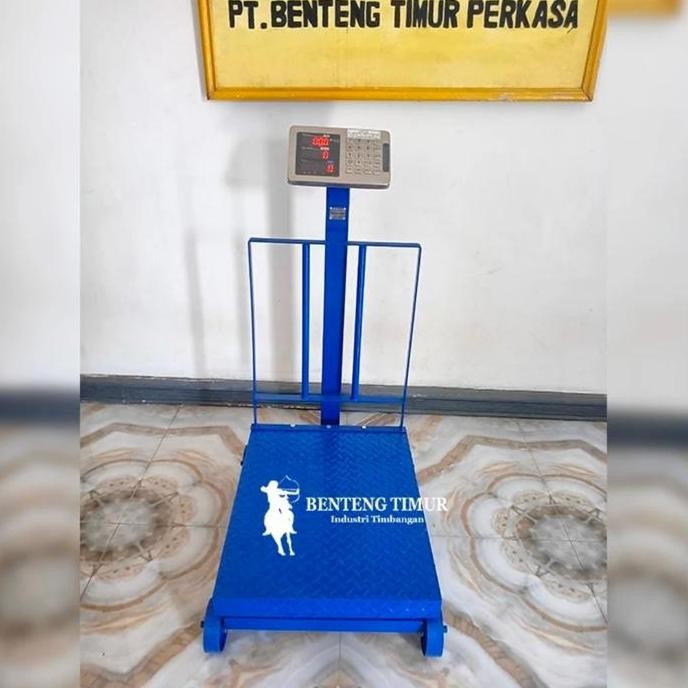 Timbangan Duduk Digital Bench Scale Kapasitas 300Kg Size 50X60Cm Ada Roda Merk Youta Co