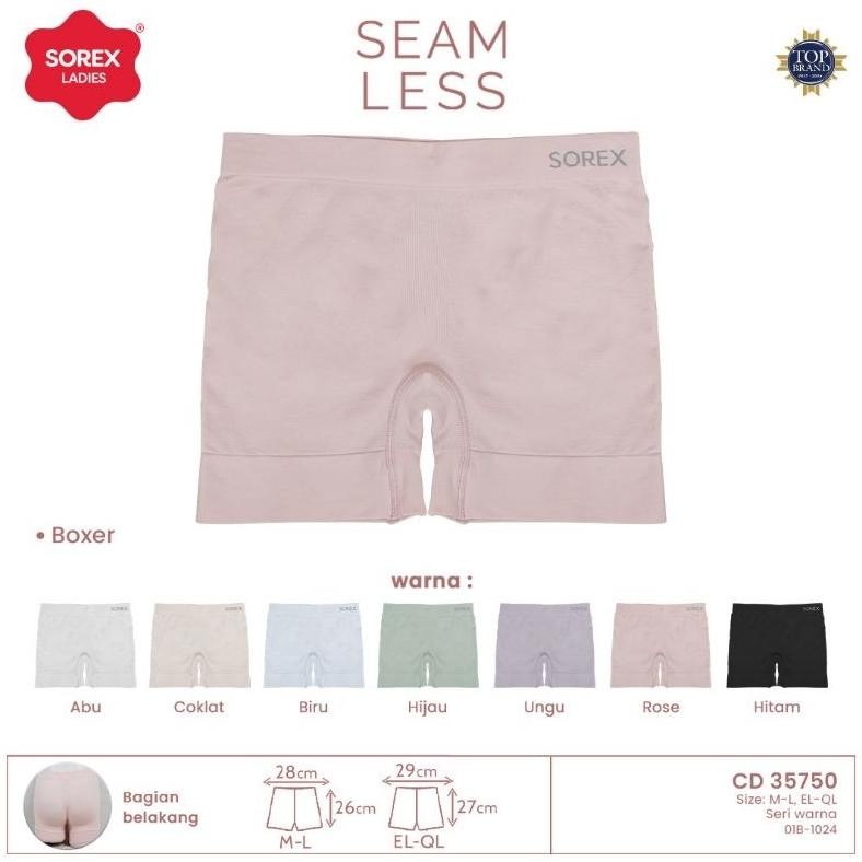 Berkualitas Isi  ( 3, 6, 12PCS ) CD Sorex 35750 Celana Dalam Wanita Dewasa CD Seamless Boxer Segiemp
