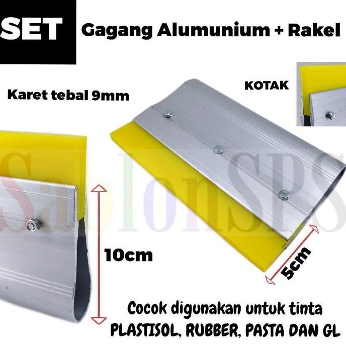 

Set Gagang Alumunium Rakel Sablon Kuning Kotak 9Mmx50Mm P. 25Cm Co