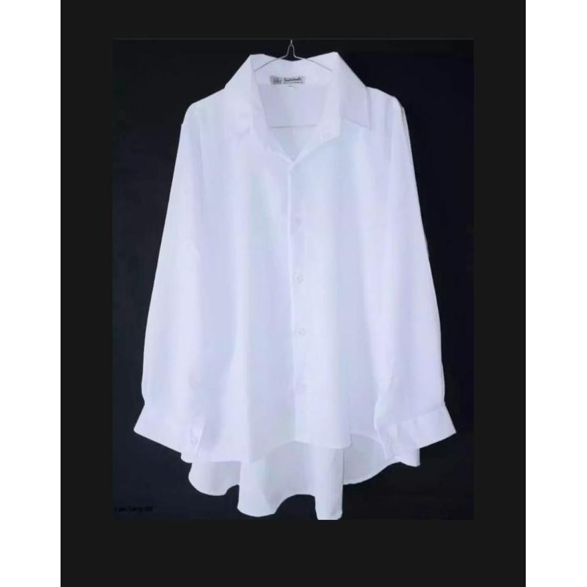 Kemeja Polos Wanita Lengan Panjang Nagita Blus Kemeja Putih Korean Style Premium Baju Atasan Wanita 