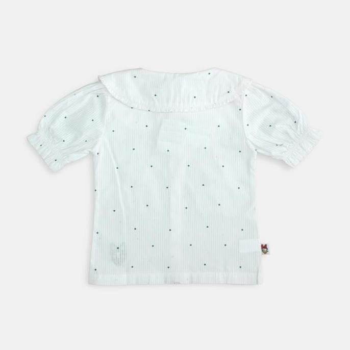 Blouse/ Blus lengan pendek anak perempuan White/ Daisy Bright Girl