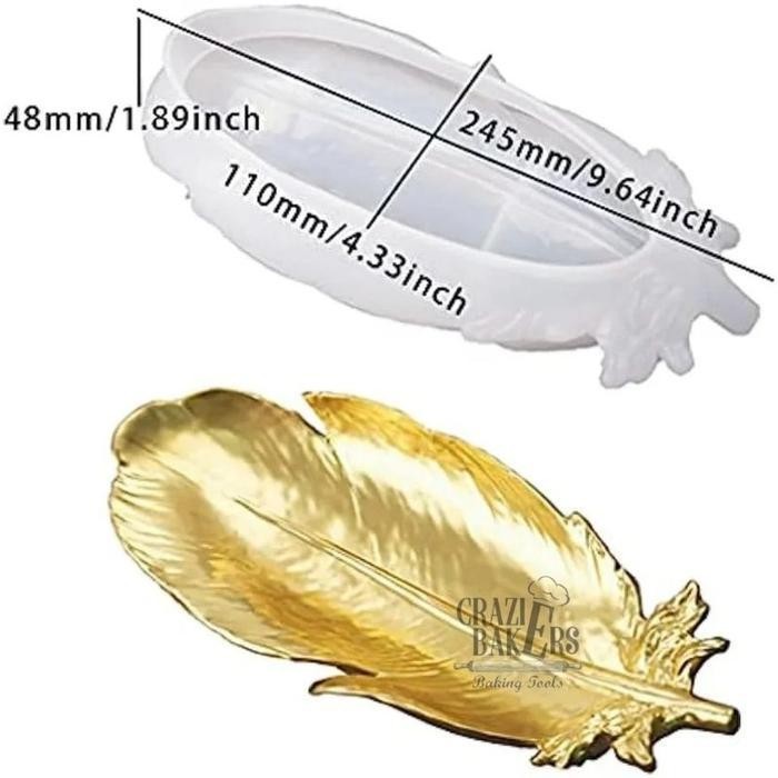 

(Promo) Cetakan Silikon Resin Feather Plate Epoxy Silicon Mold Bestseller