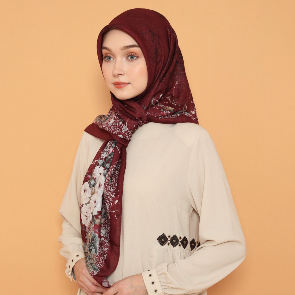 Hijab Voal - Premium Scarf - Miss Color - Motif BEYZA Series - Segi empat 120x120