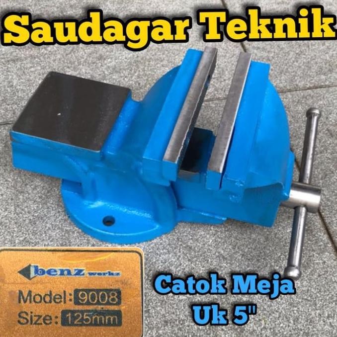 Ragum Catok Meja Besi 5 Inch Vice Table Benz 5" Catok Paron Alat Penjepit Besi Co