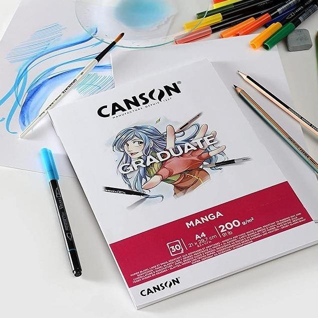 

Canson Graduate Manga Pad A4 / Kertas Canson / Manga Paper Pad