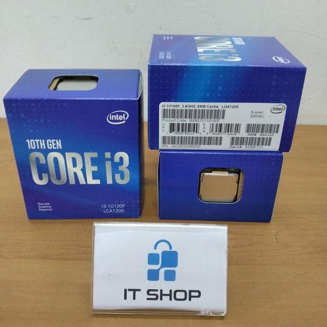 Processor Intel Core I3 10100F Lga 1200 Box Cpu Laptop