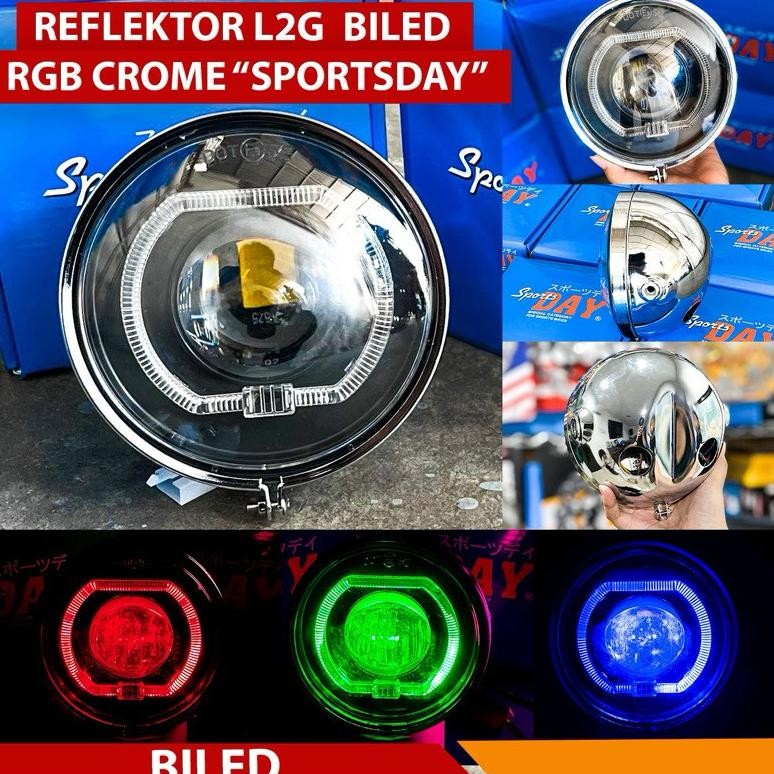 Lampu headlamp Biled RGB Set Batok L2g headlamp depan biled pnp cb gl megapro tiger sport day