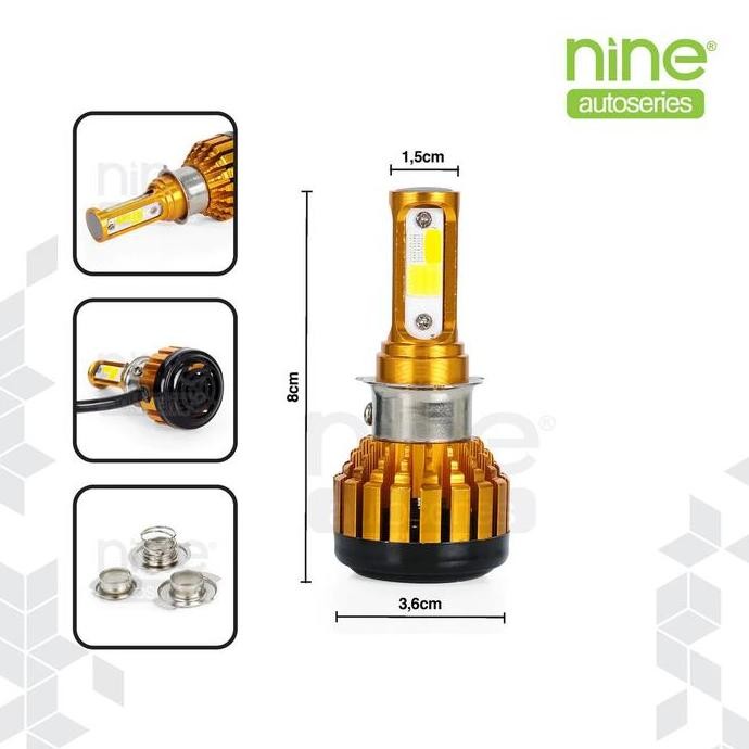 Luminos Lampu Led Z3 H6 H4 H7 Bisa 3 Warna Untuk Semua Motor Diskon