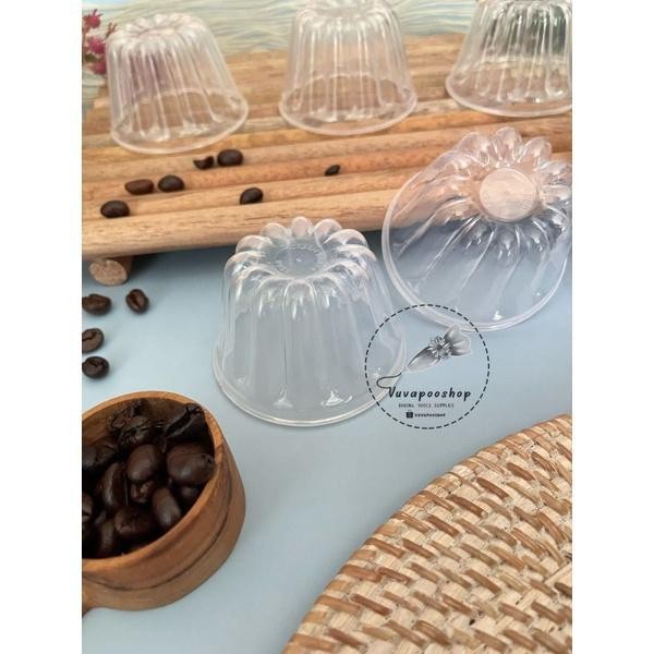 (Promo) Cup Jelly 0951 Isi 12Pcs / Cetakan Green Leaf 0951 / Cetakan Puding Jelly Plastik Bestseller
