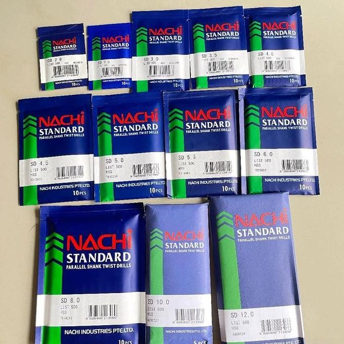 

Nachi 2Mm / 2.5Mm / 3Mm / 3.5Mm / 4Mm / 4.5Mm / 5Mm / 5.5Mm / 6Mm / 8Mm /10Mm/ 12Mm / Perpack - 2Mm Co
