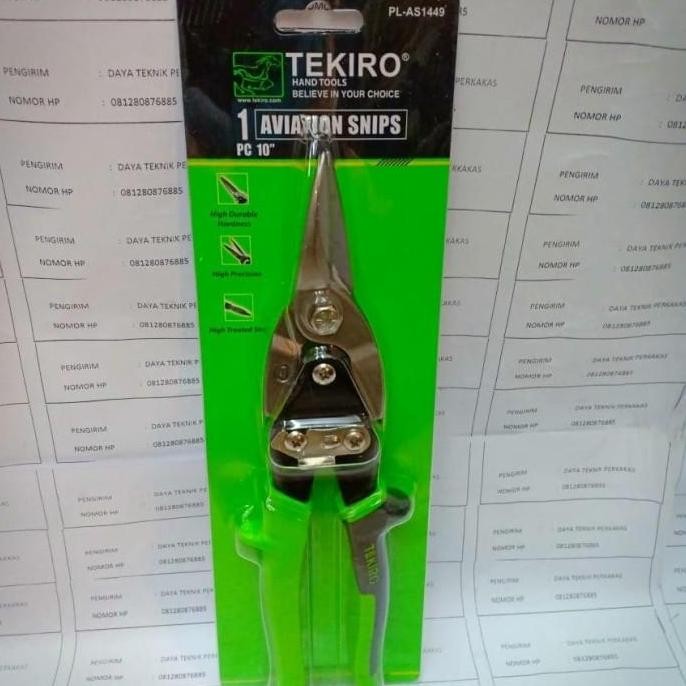Dt Tekiro - Gunting Seng 10" Lurus Tekiro - Gunting Seng Lurus Tekiro 10" Co