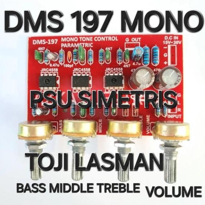 DMS 197 PARAMETRIK TONE KONTROL CONTROL MONO MIDDLE TOA VOKAL MIDRANGE HK 201 HK201 MONO ORIGINAL OR