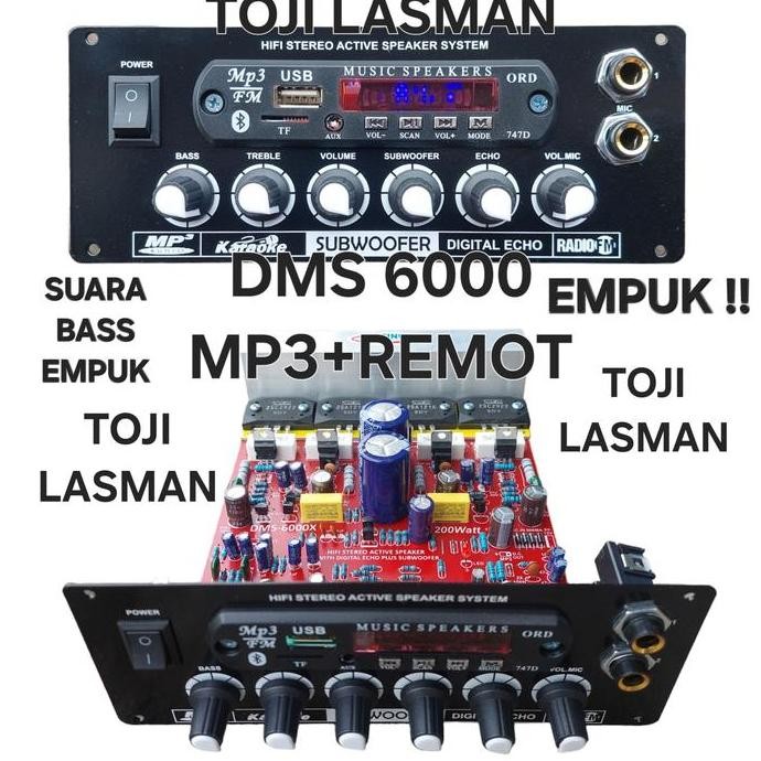 ( DMS 6000 MP3  ) KIT SPEAKER AKTIF DMS 6000 + MP3 BLUETOOTH PCB SPEAKER AUDIO SOUND SISTEM WITH + D