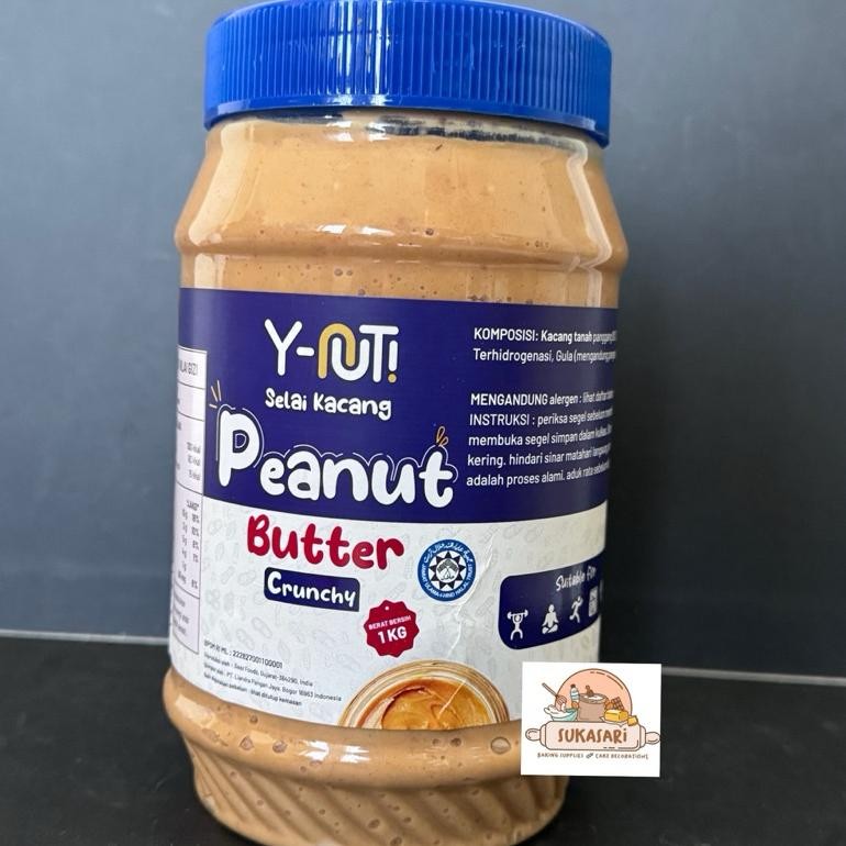 

Y-NUT Peanut Butter 1kg Crunchy Y NUT Y-Nut! Selai Kacang filling Spread Jam oles