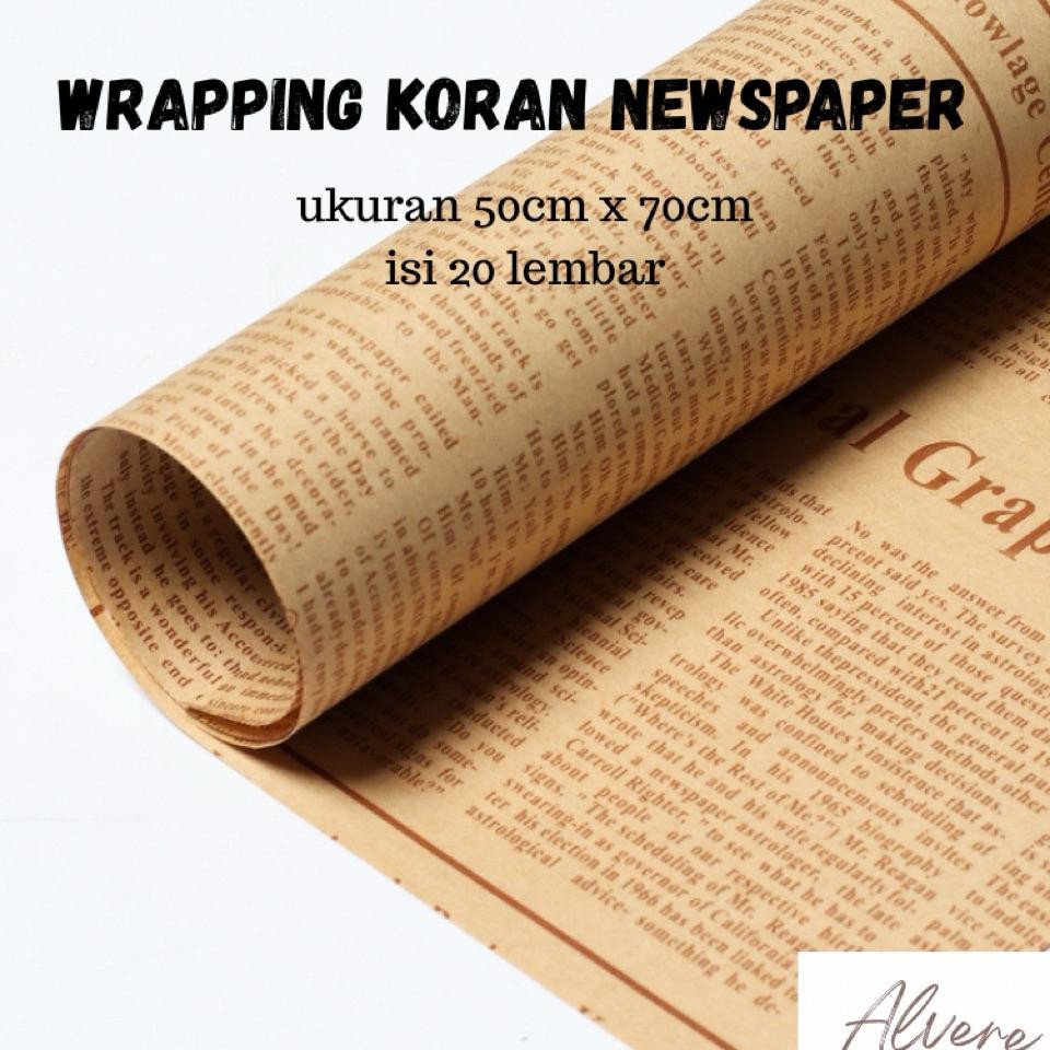 

Flower Wrapping Newsr Buket Vintage Korean Kertas Kado Koran
