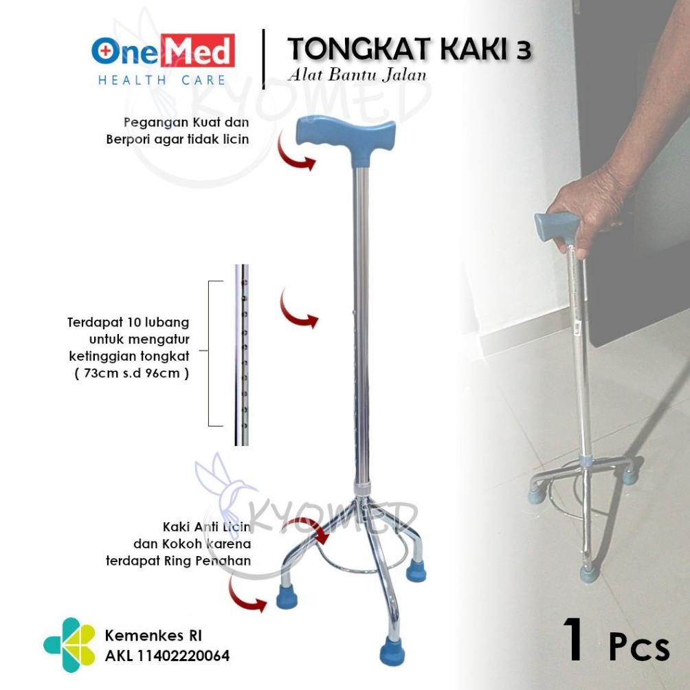 Tongkat Kaki 3, Alat Bantu Jalan - Tongkat Penopang - Kyomed MURAH