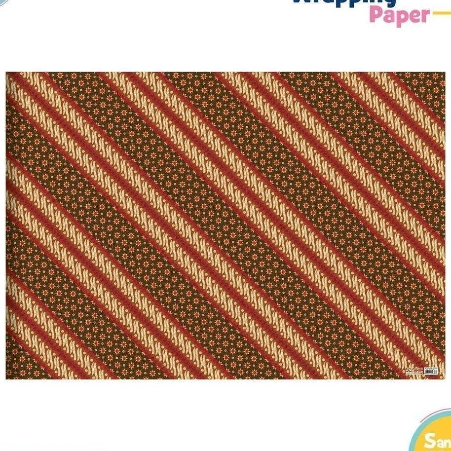 

5 Lembar Kertas Kado Jumbo Sansan Wawa Uk 70 X 100Cm Motif Batik