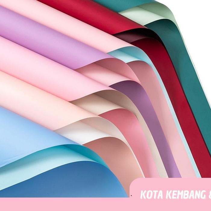 

Kertas Buket Cellophane Dua Warna Pastel Polos Kertas Buket Bunga Bi Color Flst Kb
