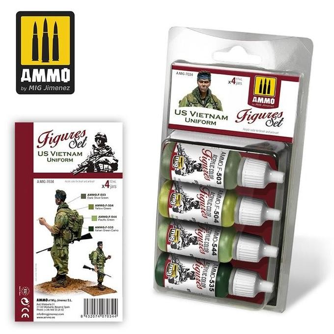 

AMIG7034 : US VIETNAM UNIFORMS Color SET - AMMO Acrylic Figure Paint Set