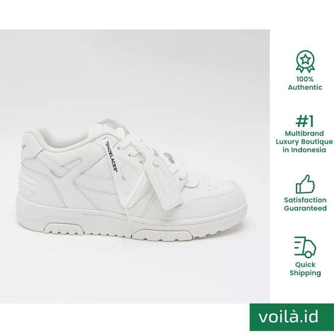 Voilaid Off-White Out Of Office Leather Sneakers Full White