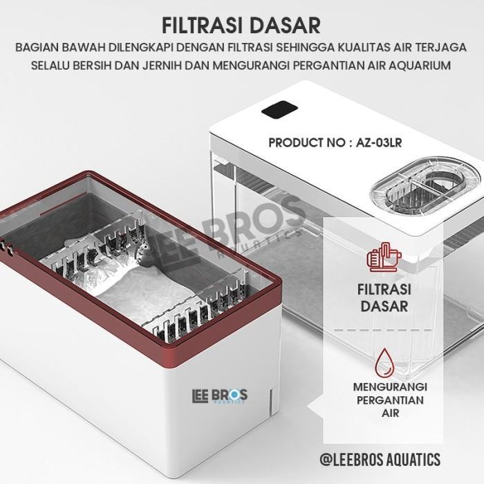 RA Aquarium Mini Lengkap Dengan Filter + LED / Aquarium Fullset