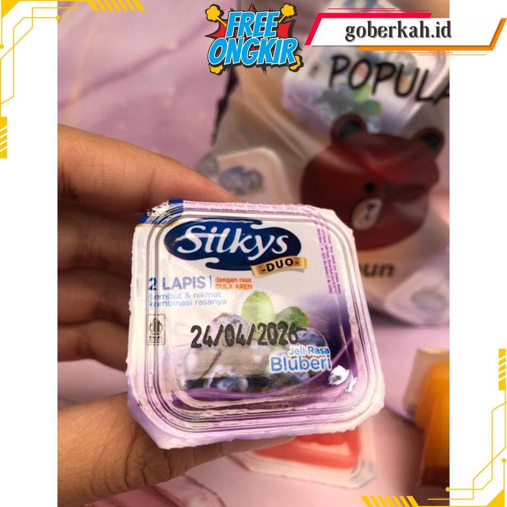 

Pudding Silkys 1Kg Duo Lapis Gula Aren Mix Fruit/ Silky Puding Kemasan/Pudding 1Kg Kurleb 38-40Pcs Ya Siap Kirim