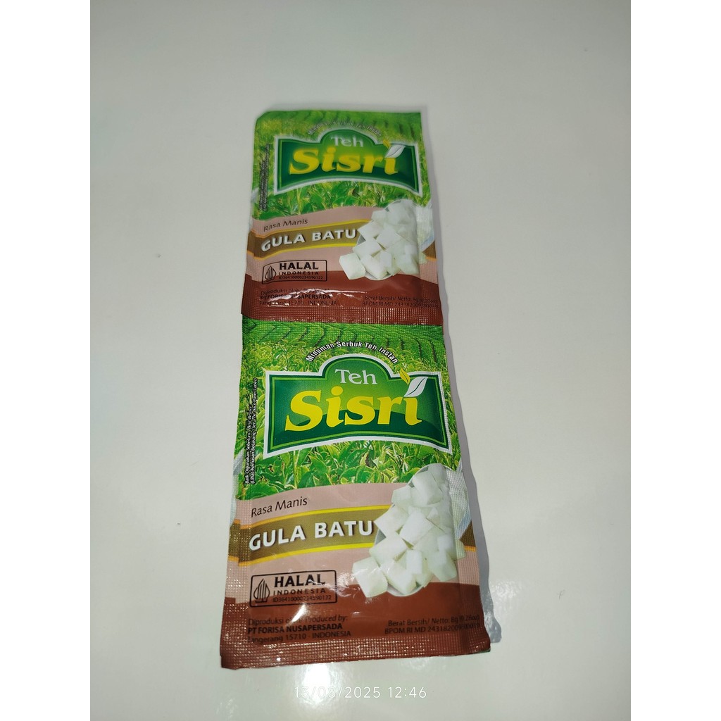 

Teh Sisri Gula Batu – Minuman Serbuk Teh Instan | Sachet 8g Paket Renteng