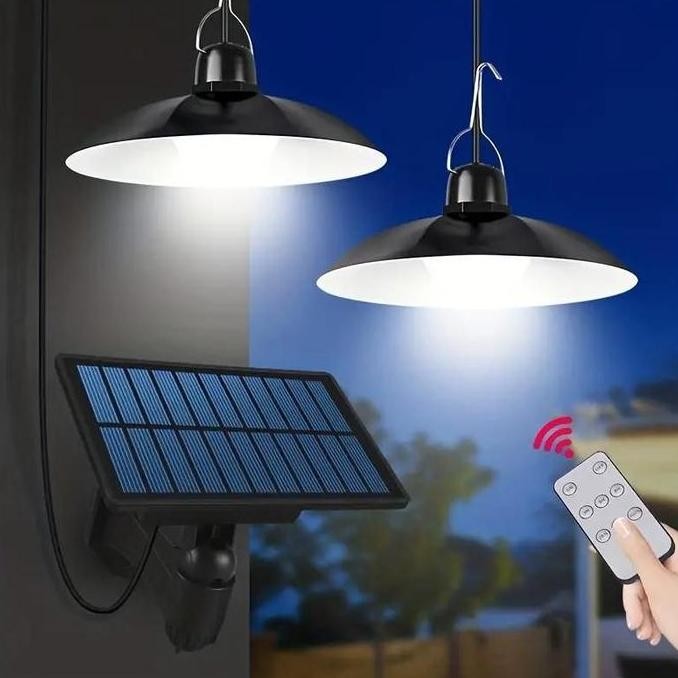 Lampu Sorot Led Tenaga Surya Outdoor / Lampu Gantung Outdoor 60 Led New Stok