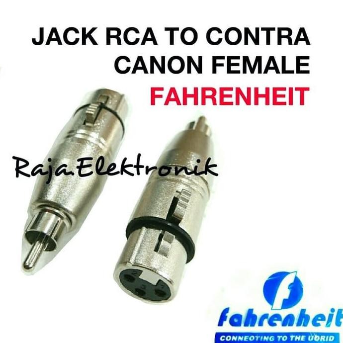DV16 }} JACK RCA TO CONTRA CANON FEMALE FAHRENHEIT JEK/JACK COVER CANON TO RCA