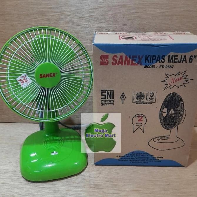 DI109 >> kipas angin sanex 6in kipas meja kipas sanex kipas kecil