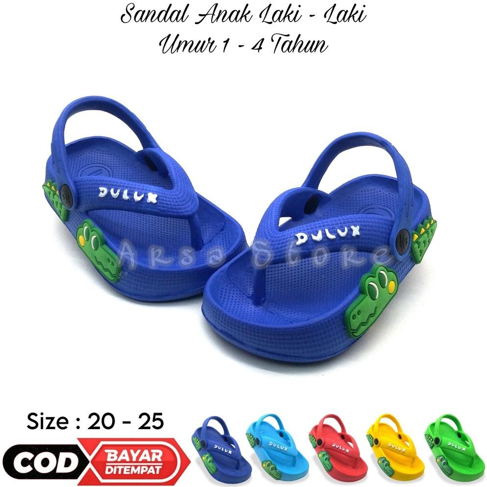 Sandal Jepit Anak Laki Laki Terbaru Umur 1  - 4 Tahun / Sendal Lucu Anak Cowok Karakter Buaya