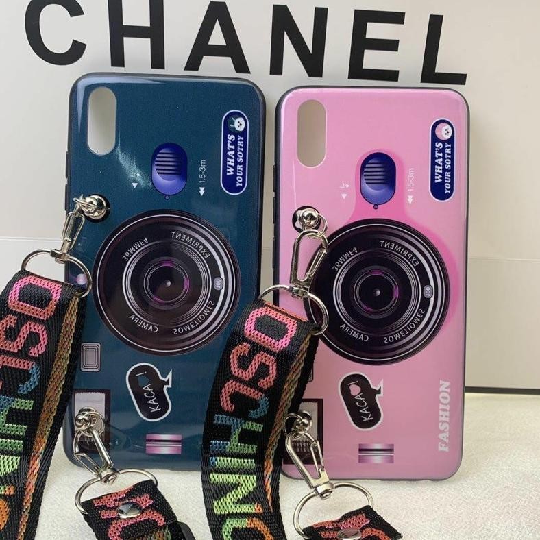 Terbaru Oppo A53/ A5 2020/ A9 2020/ A31 2020/ A52/ A92/ A83/ Case Motif Camera+Tali Slempang BisaCod