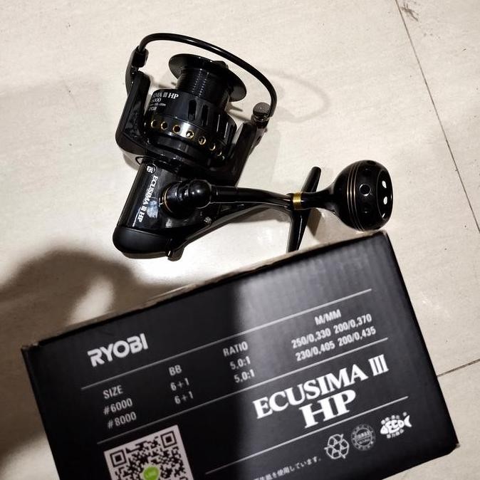 reel ryobi ecusima III hp pilihan 6000 atau 8000 power handel