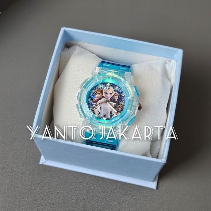 Jam tangan anak perempuan frozen set kado