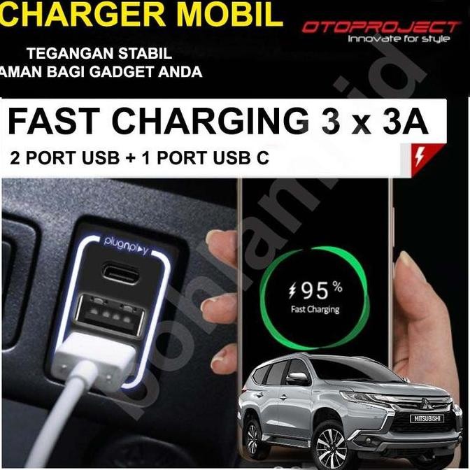 // Usb Fast Charging New Pajero Sport V2 Otoproject Charger Hp Mobil 3A //