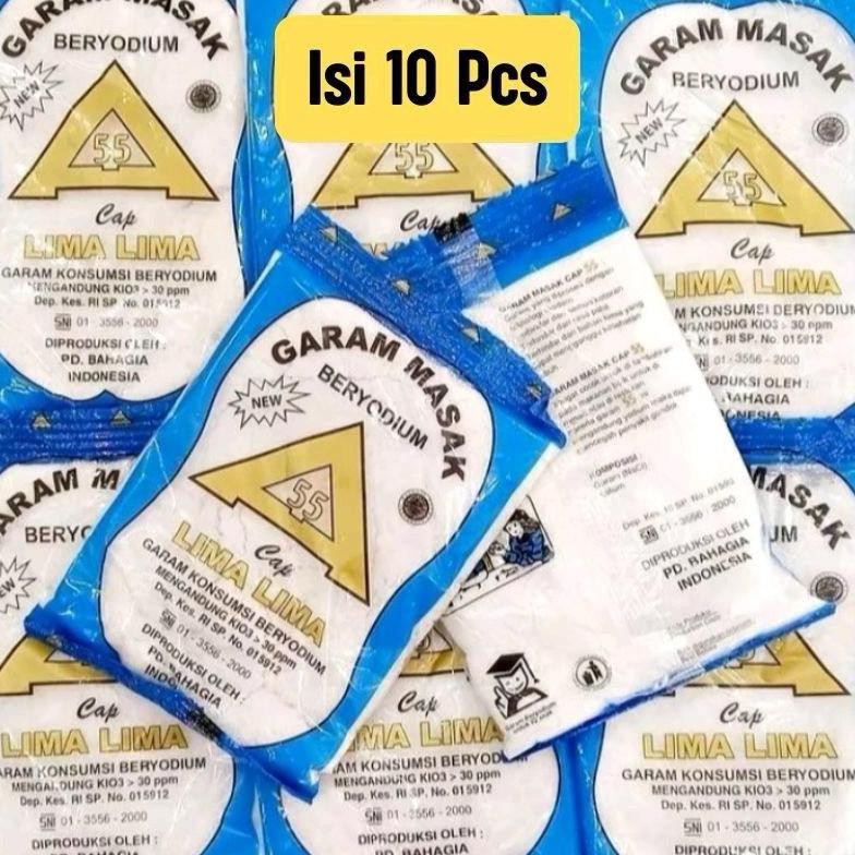 

(Terbaru) Garam Halus Cap Segitiga Mas isi 10 Pcs Kemasan 100gr Salt Bahan Himalaya Masakan (Terlaris)
