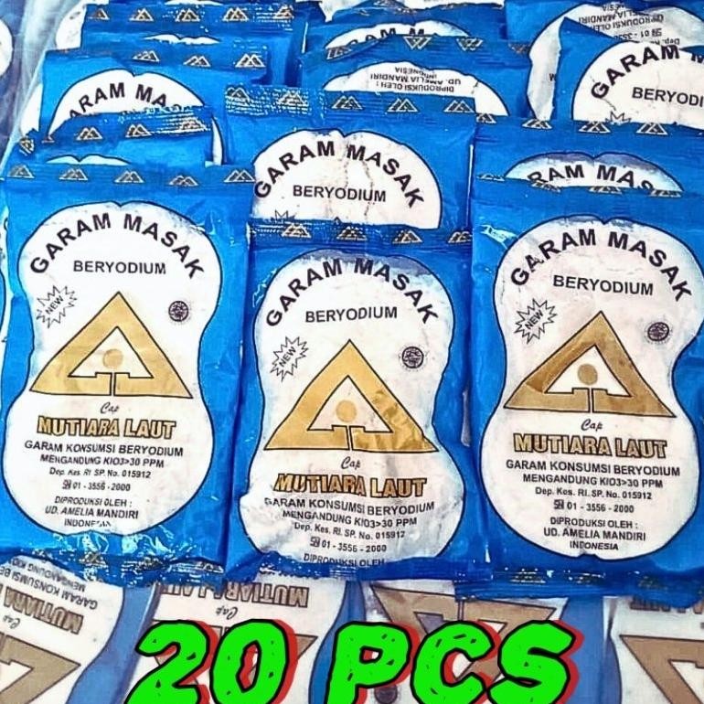 

(Terbaru) 20 Pcs Garam Masak/Garam Dapur Beryodium 90-100 gr (Terlaris)