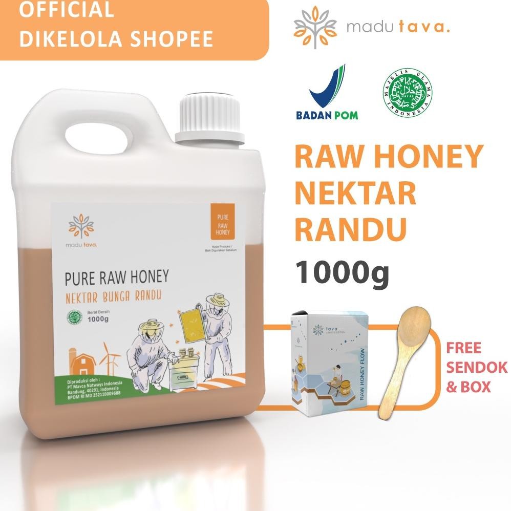 

(Terbaru) Madu Asli Murni 1kg Tava Grade A Nektar Randu 100% Alami Pure Natural Raw Honey (Terlaris)