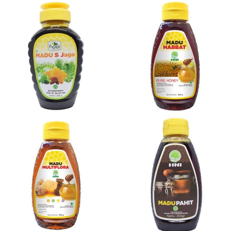 

(Terbaru) Madu Original HNI Madu S Jaga , Multiflora , Habbat, Pahit (Terlaris)