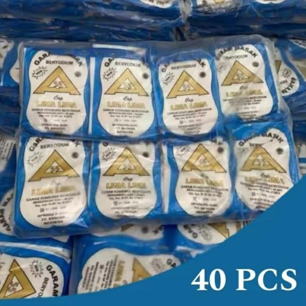 

(Terbaru) 40 Pcs Garam Masak Halus Beryodium Termurah / Garam Masak Dapur Beryodium Kemasan 100gr (Terlaris)